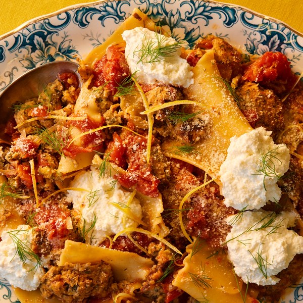 Broken meatball lasagna 