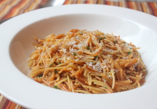 Broken spaghetti “risotto”