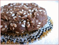 Bron's chocolate oat & sesame cookies 