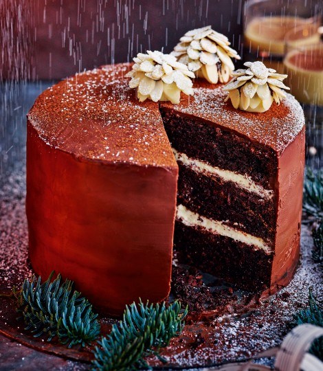 Brooklyn blackout eggnog layer cake