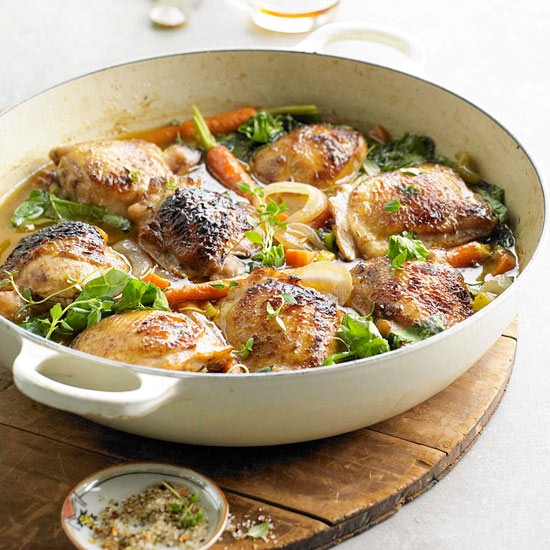 Brown ale-braised chicken