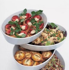 Brown and wild rice salad with dried cranberries