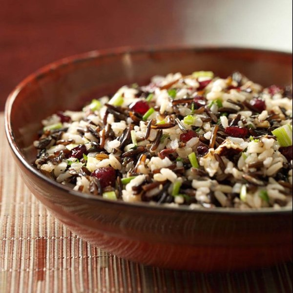 Brown and wild rice salad