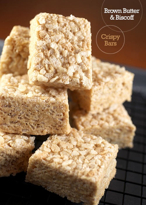 Brown butter & Biscoff crispy treat bars