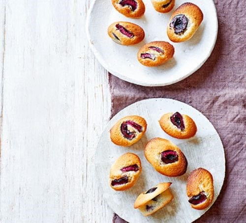 Brown butter & cherry friands 