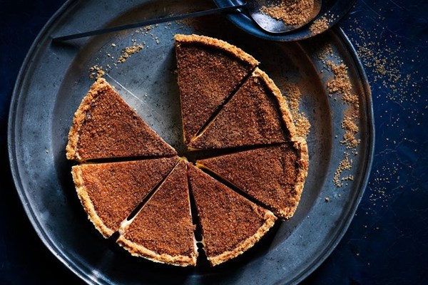 Brown butter and brioche cheesecake with cinnamon sugar crust