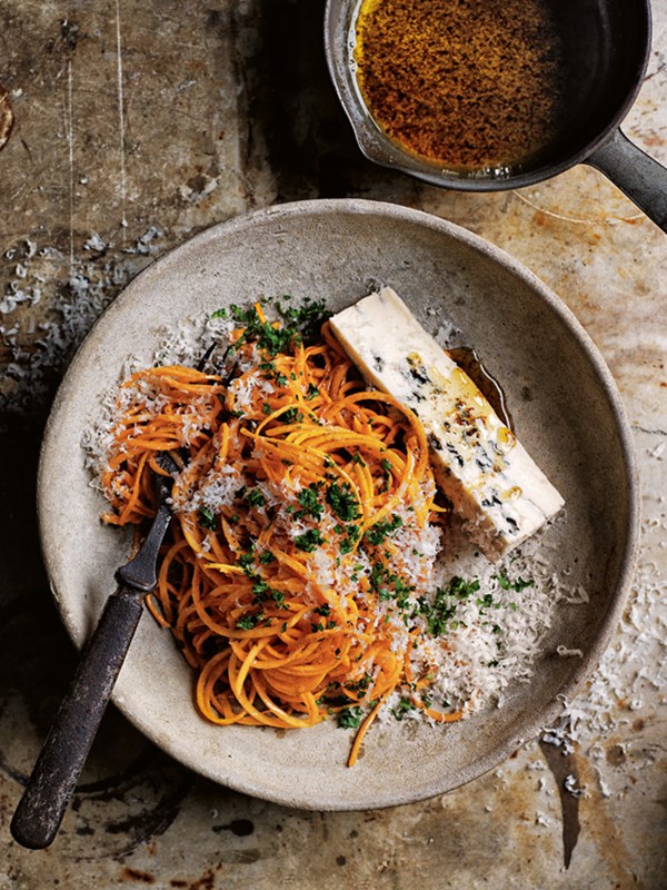 Brown butter and Gorgonzola pumpkin pasta