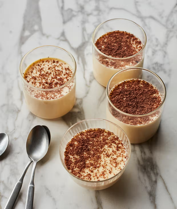 Brown butter and honey custard pots