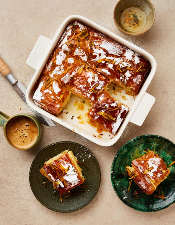 Brown butter and orange galaktoboureko