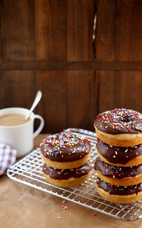 Brown butter baked doughnuts