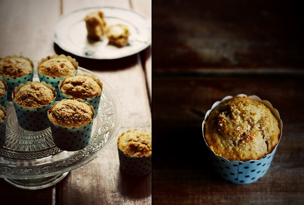Brown butter banana muffins