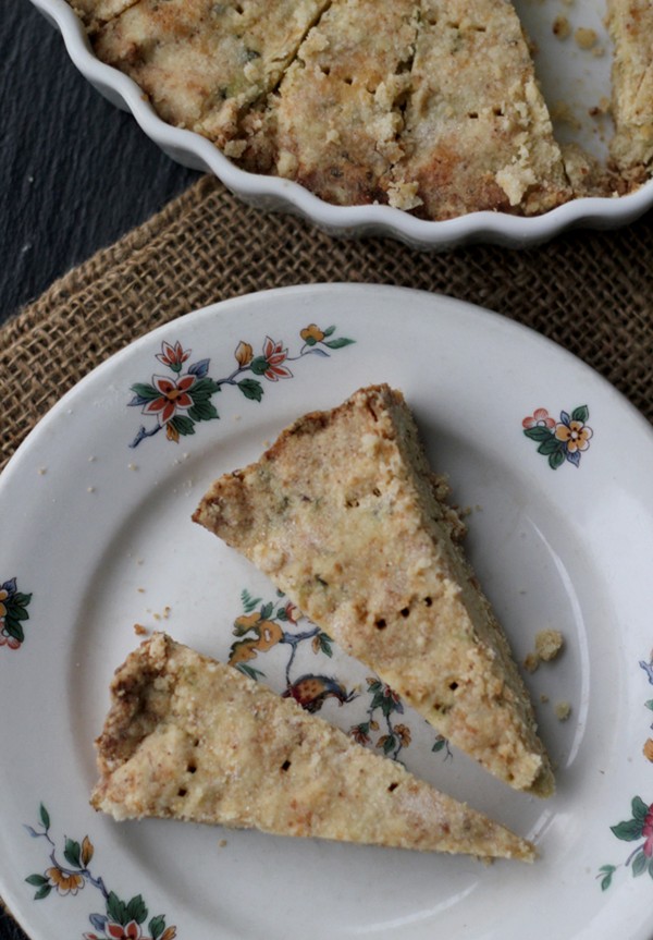 Brown butter basil shortbread
