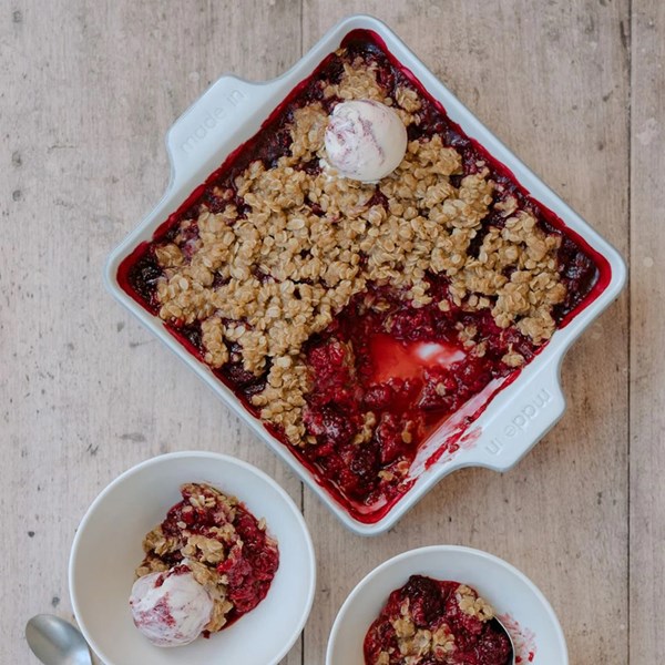 Brown butter berry crisp