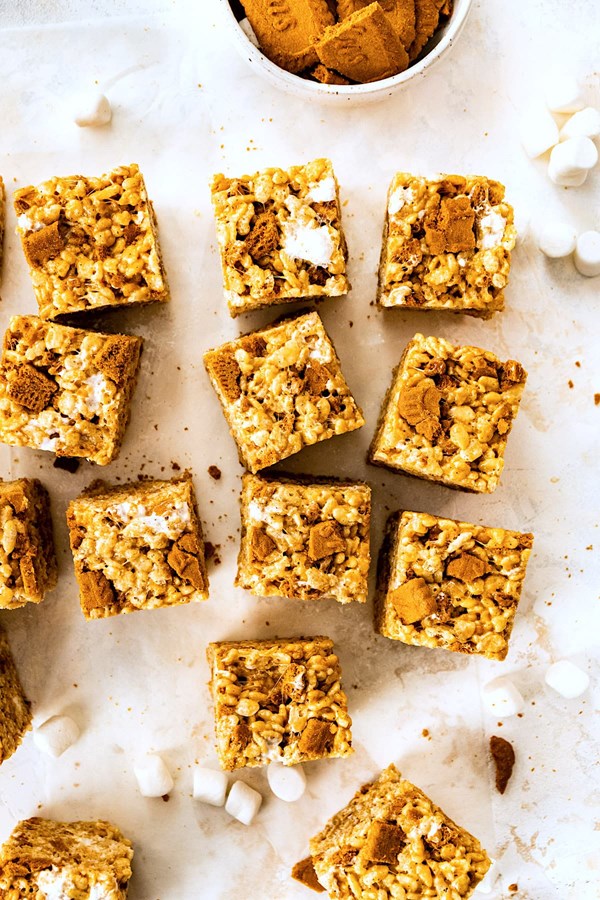 Brown butter Biscoff Rice Krispie treats
