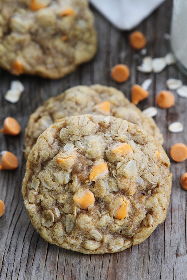 Brown butter butterscotch oatmeal cookies