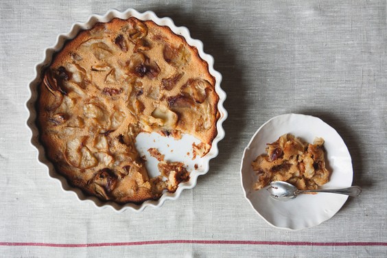 Brown butter candied apple clafoutis