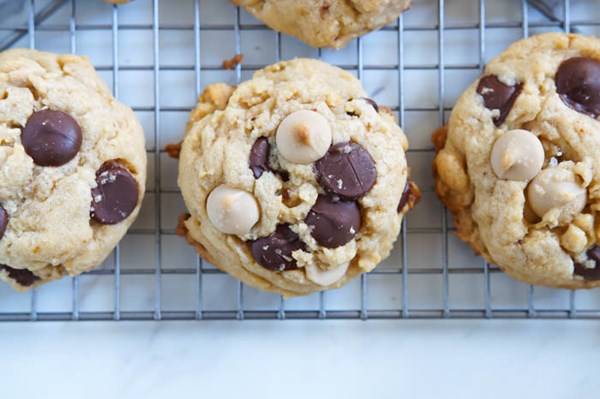 Brown butter caramel and chocolate chip cookies