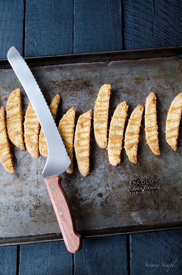 Brown butter caramel biscotti