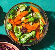 Brown butter carrots & sprout petals