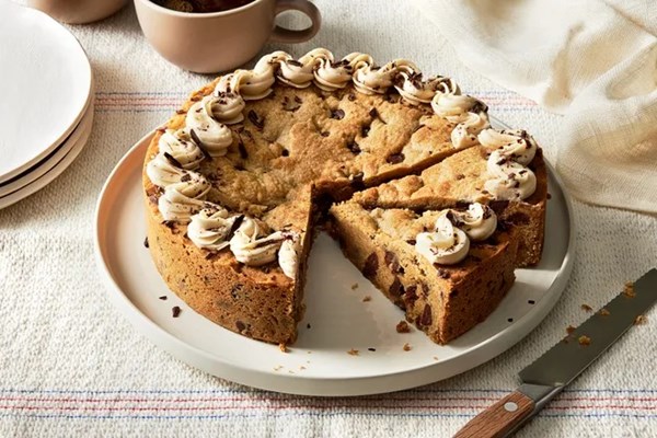 Brown butter cookie cake with salted maple buttercream