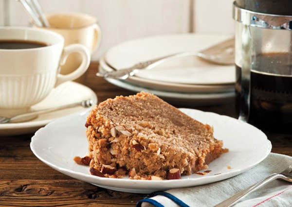 Brown butter, ginger, and sour cream coffee cake