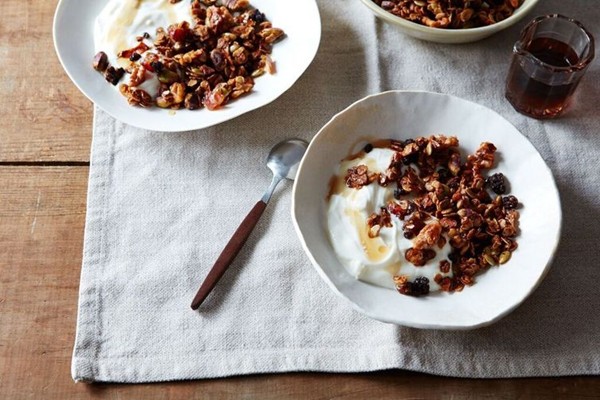 Brown butter granola with honey and sumac