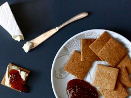 Brown butter-hazelnut crackers