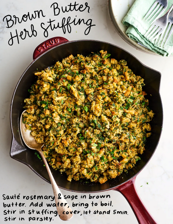 Brown butter herb stuffing