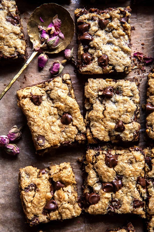 Brown butter oatmeal chocolate chip cookie bars