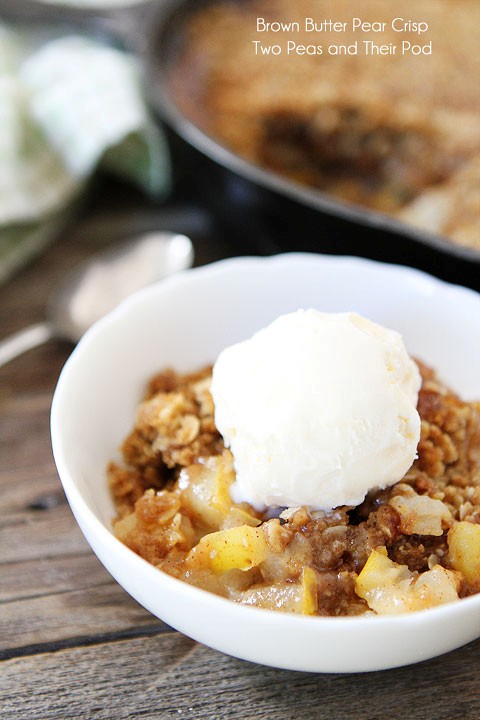 Brown butter pear crisp