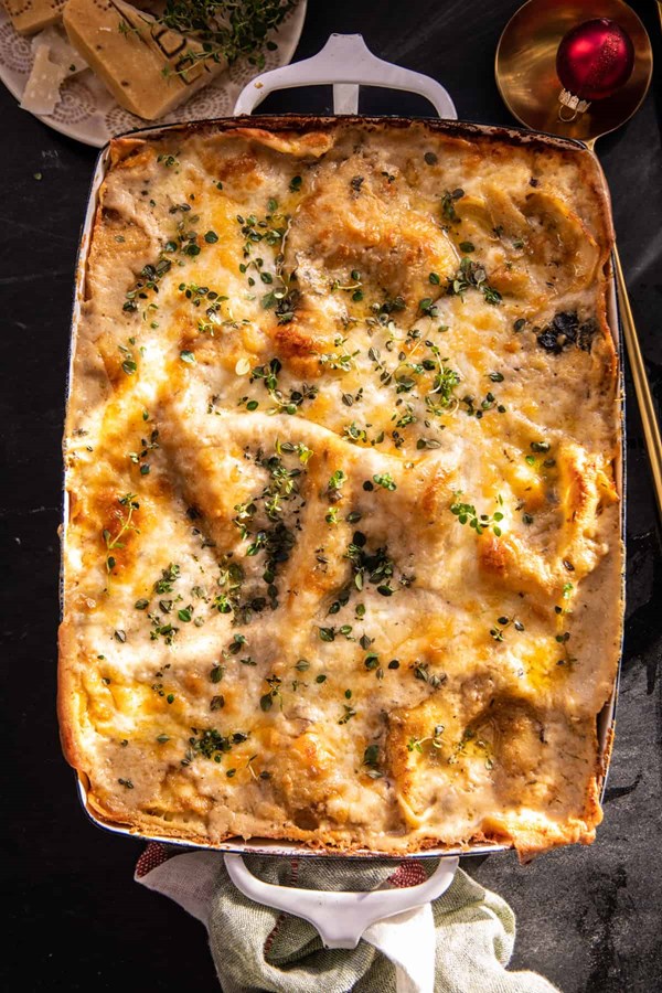 Brown butter pesto lasagna