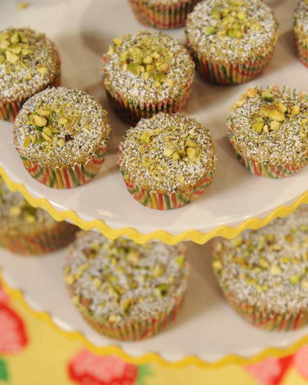 Brown butter pistachio and poppy seed financiers