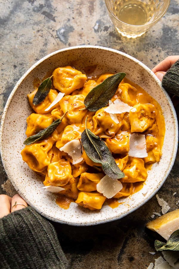 Brown butter pumpkin alla vodka tortellini
