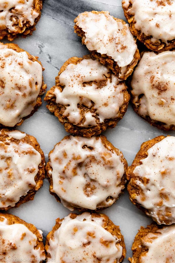 Brown butter pumpkin oatmeal cookies