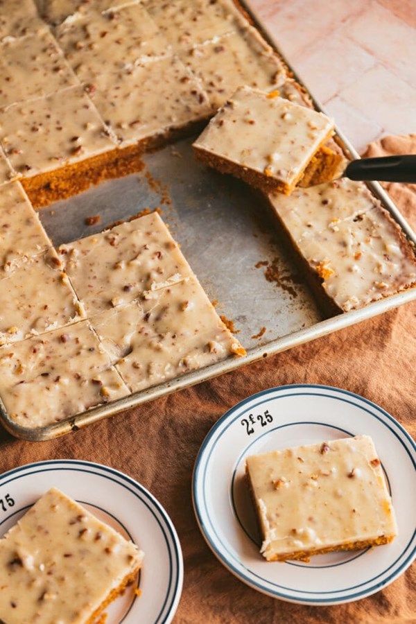 Brown butter pumpkin Texas sheet cake