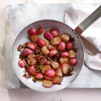 Brown butter radishes with bacon