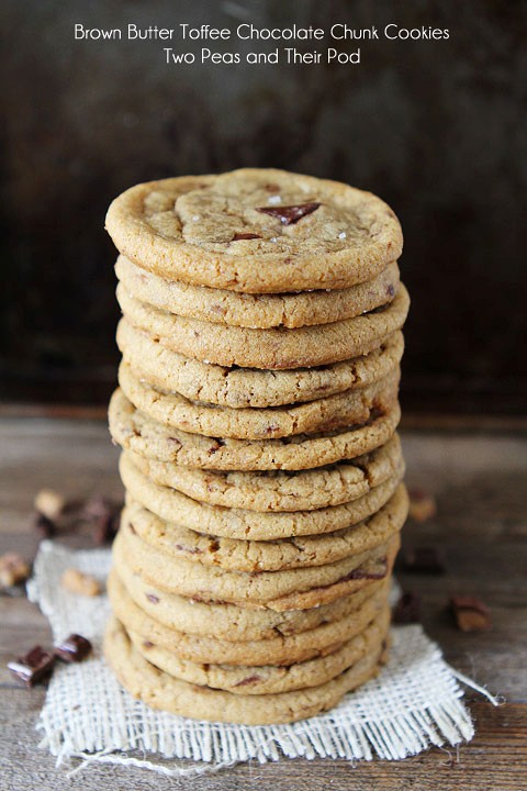 Brown butter toffee chocolate chunk cookies