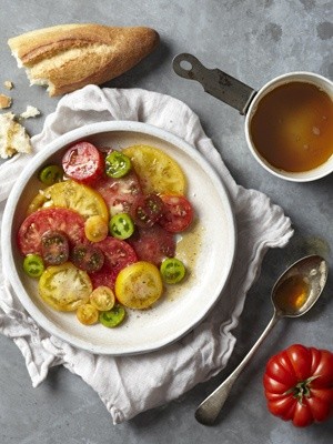 Brown butter tomatoes