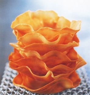Brown butter tuile cups