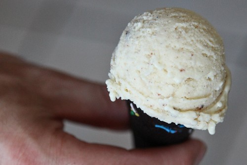 Brown butter, vanilla bean and fresh bay leaf ice cream