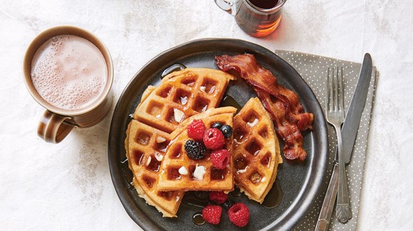 Brown-butter waffles