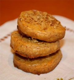 Brown butter, walnut, and cheddar wafers