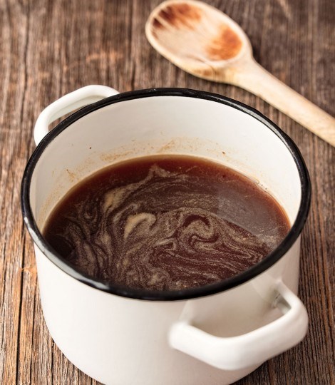 Brown chicken stock