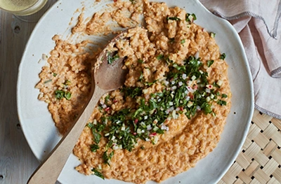 Brown crab speltotto