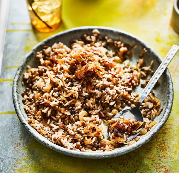  Brown lentils and rice (Megadarra)
