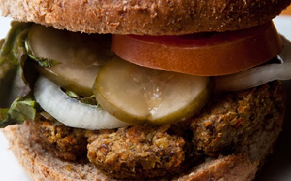 Brown rice and lentil burgers