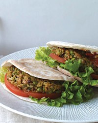 Brown-rice veggie burgers