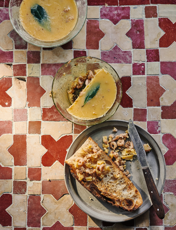 Brown shrimps and spiced brown butter
