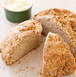 Brown soda bread with currants and caraway