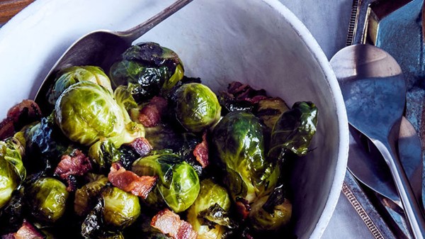 Brown-sugar-and-bacon-glazed Brussels sprouts